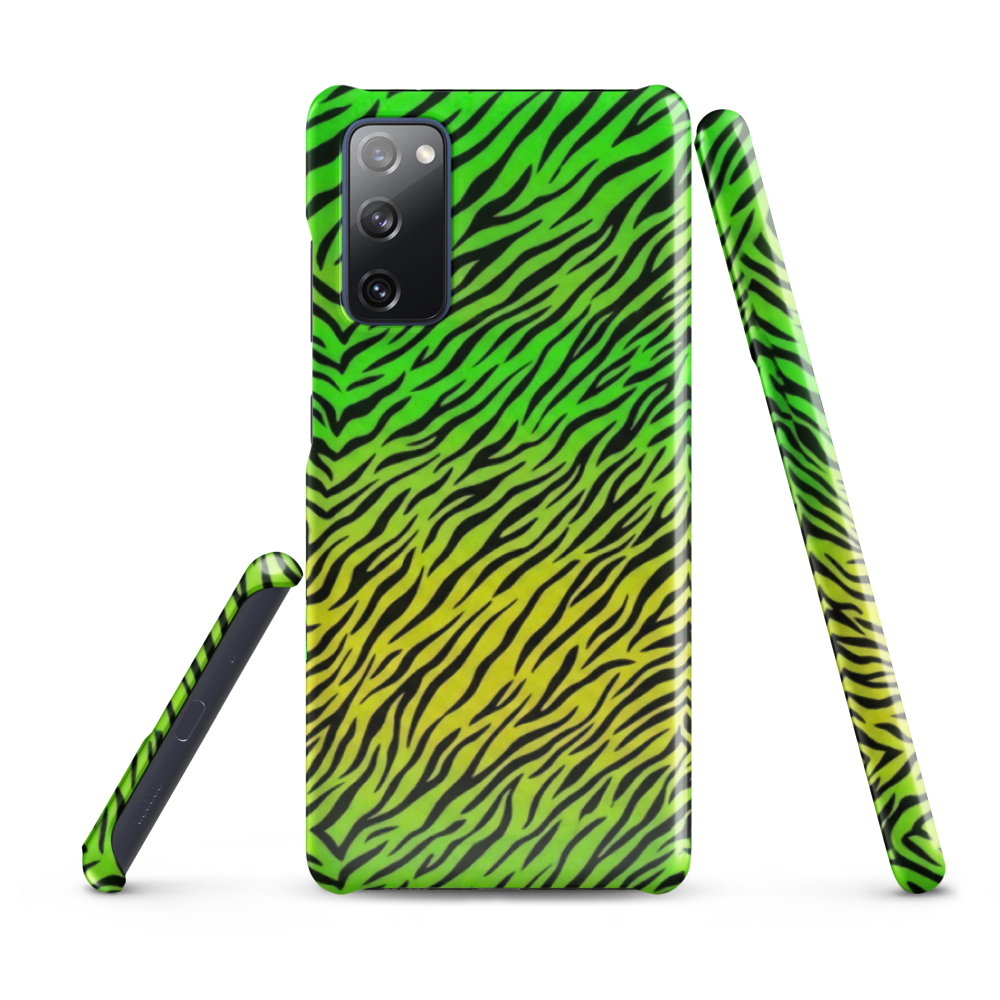 Green & Yellow  Zebra Print Snap Case for Samsung