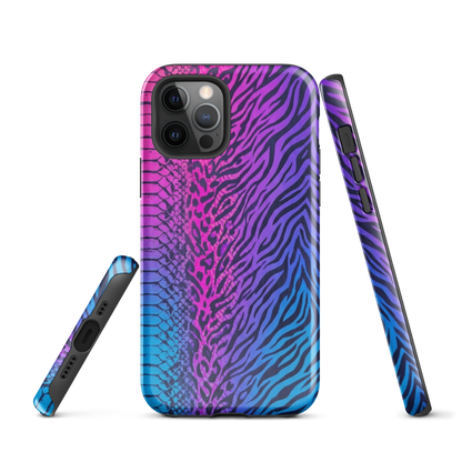 Pink & Blue Snake Skin Leopard & Zebra Print Tough Case for iPhone®