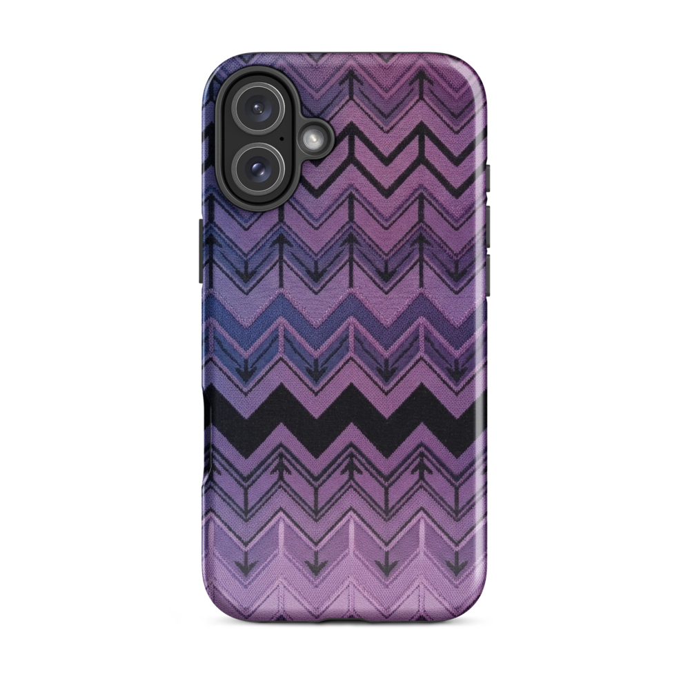 Purple Chevron & Blue Pattern Tough Case for iPhone®