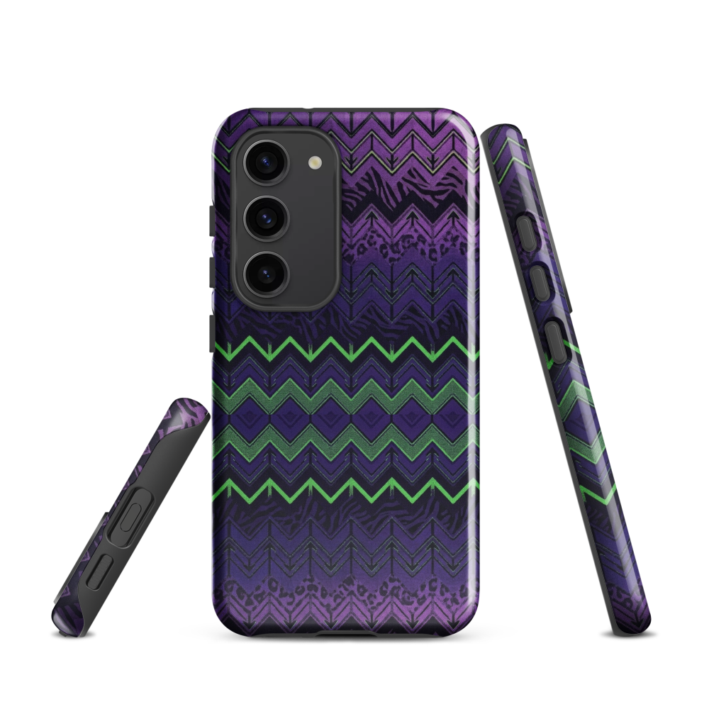 Halloween Chevron Purple & Green Edition Tough Case for Samsung