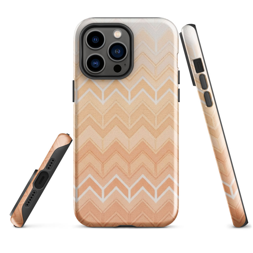 Coastal Orange Chevron Pattern Tough Case for iPhone®