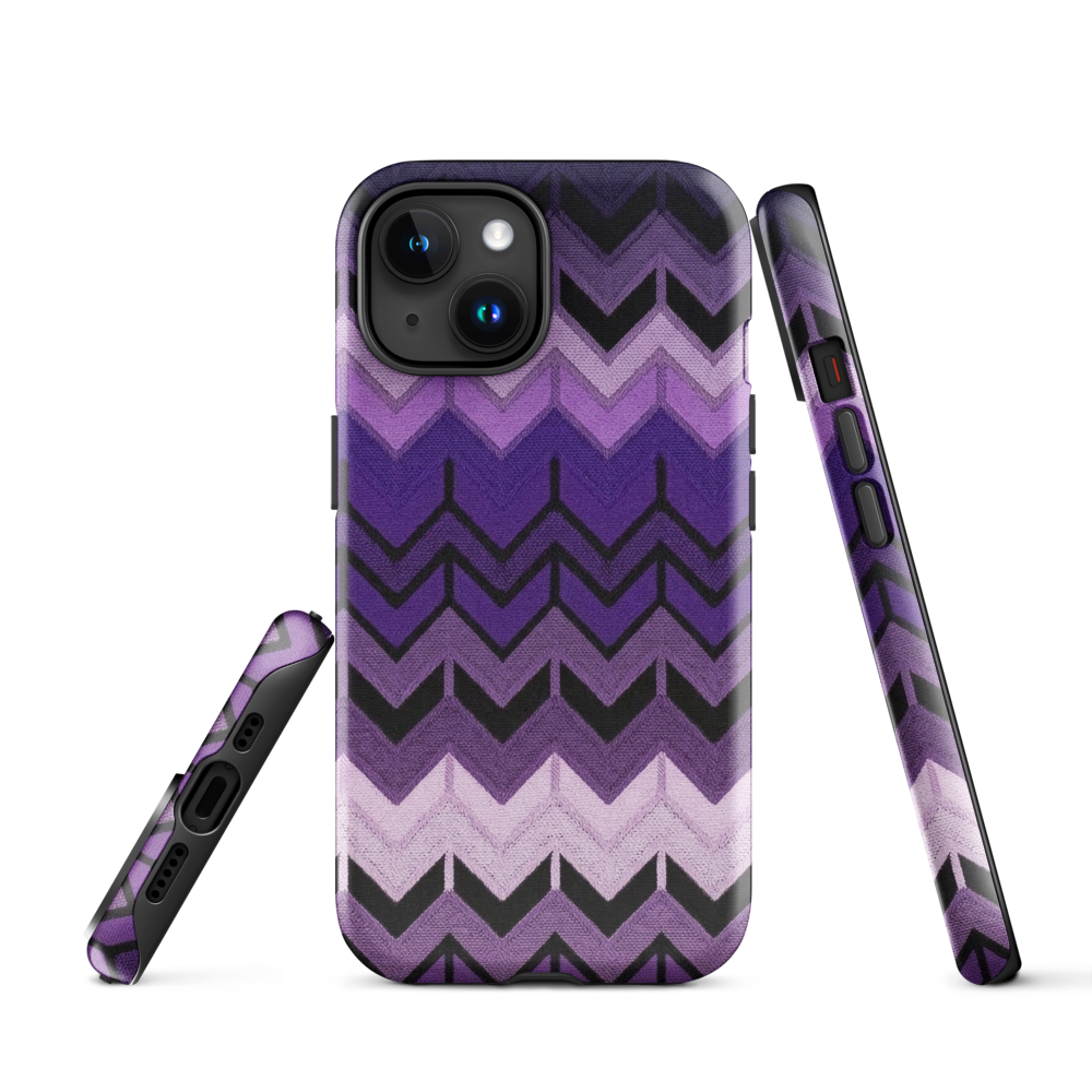 Purple Chevron Tough Case for iPhone®