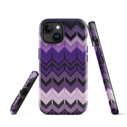 Purple Chevron Tough Case for iPhone®