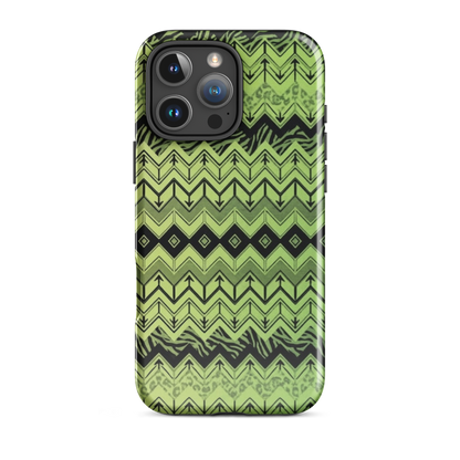 Lime Green Chevron Zebra & Leopard Print Tough Case for iPhone®