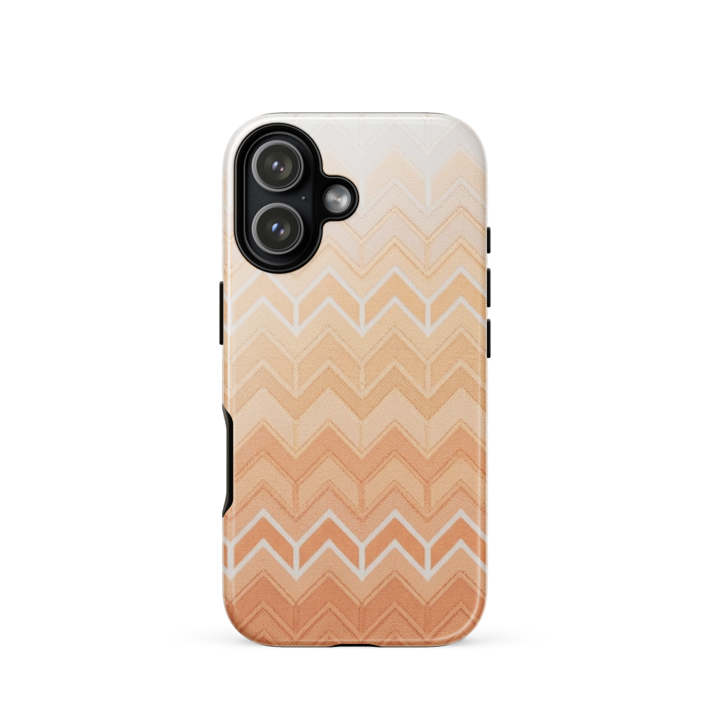 Coastal Orange Chevron Pattern Tough Case for iPhone®