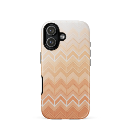 Coastal Orange Chevron Pattern Tough Case for iPhone®