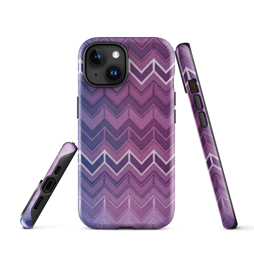 Blue Purple & White Chevron Classic Tough Case for iPhone®