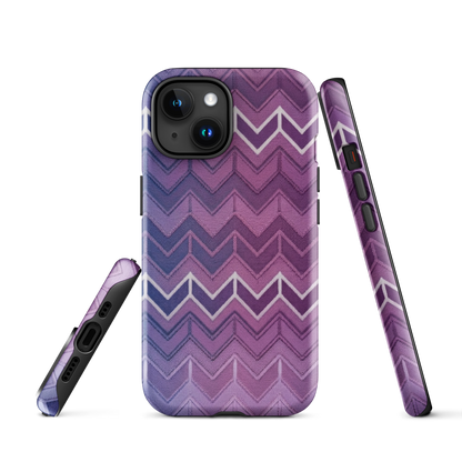 Blue Purple & White Chevron Classic Tough Case for iPhone®