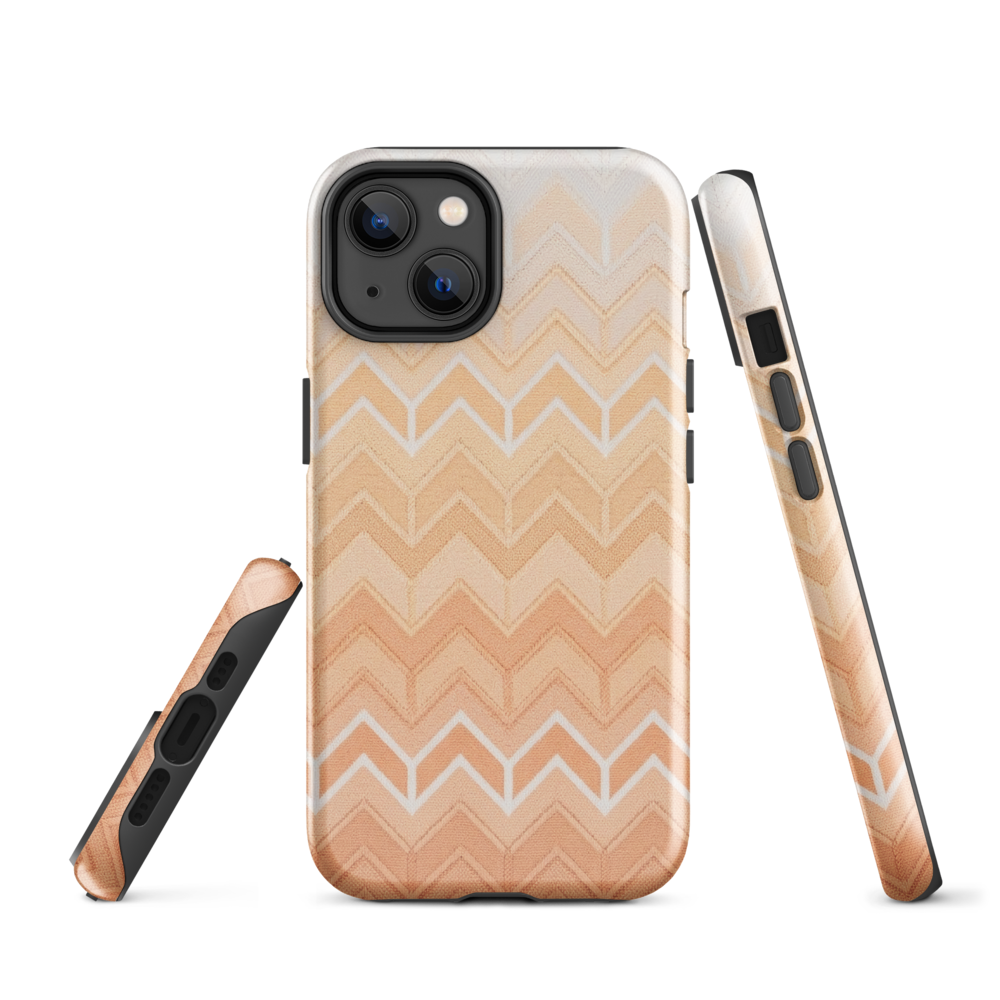 Coastal Orange Chevron Pattern Tough Case for iPhone®