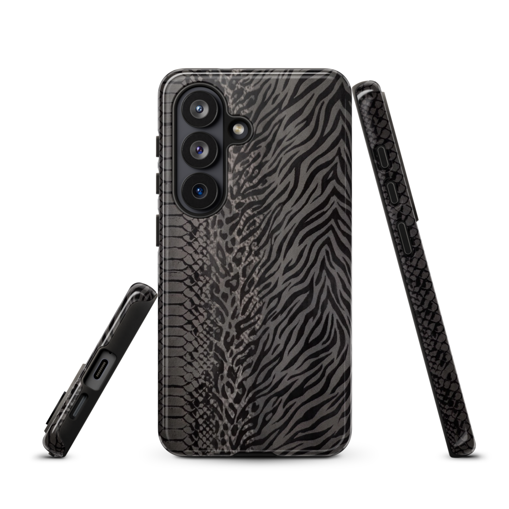 Black and Gray Zebra and Leopard print Tough Case for Samsung
