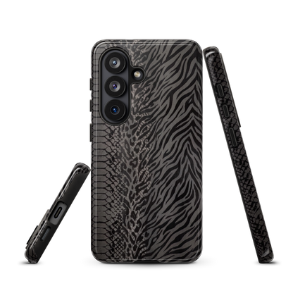 Black and Gray Zebra and Leopard print Tough Case for Samsung