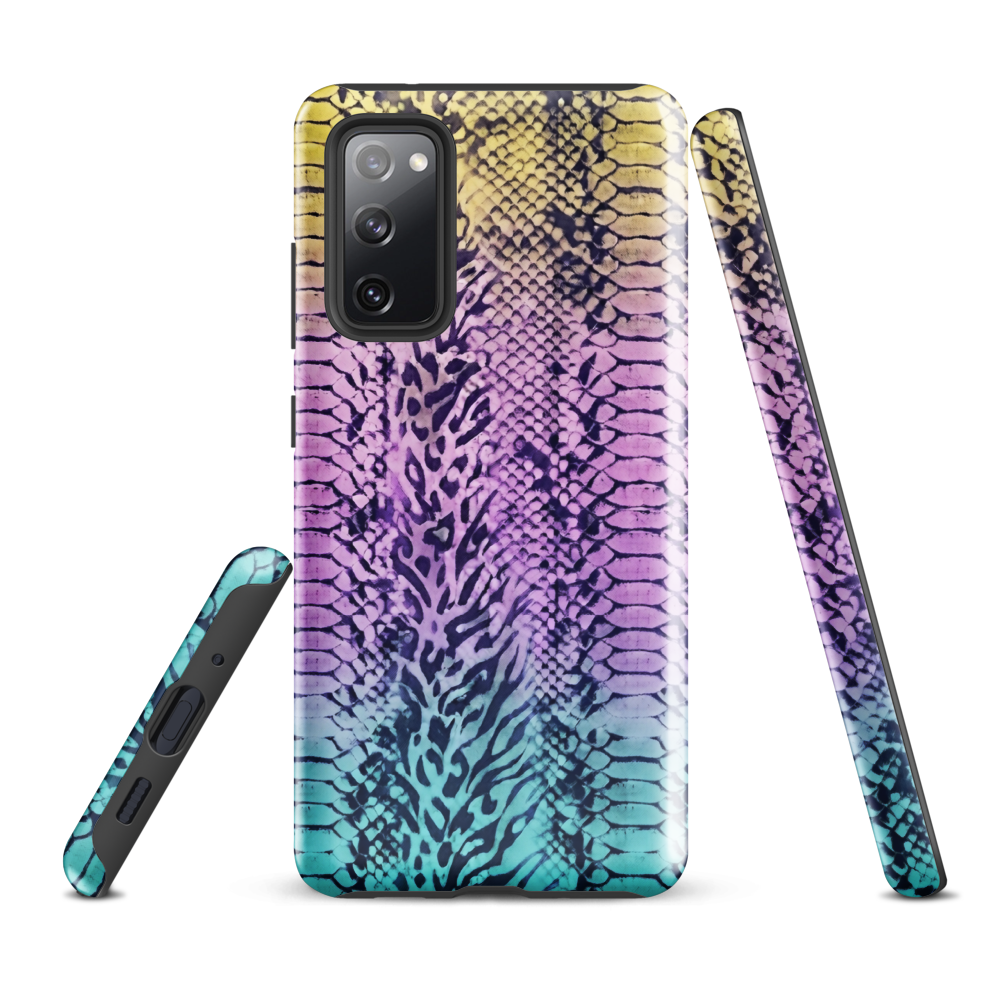 Faded Rainbow Snake Skin Zebra & Leopard Print  Tough Case for Samsung