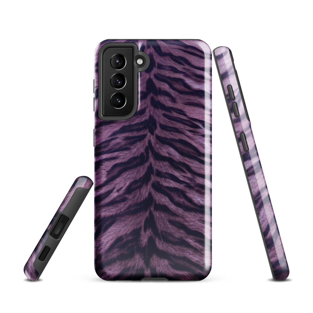 Purple Tiger Print Tough Case for Samsung