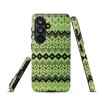 Lime Green Zebra & Leopard Print Chevron Tough Case for Samsung