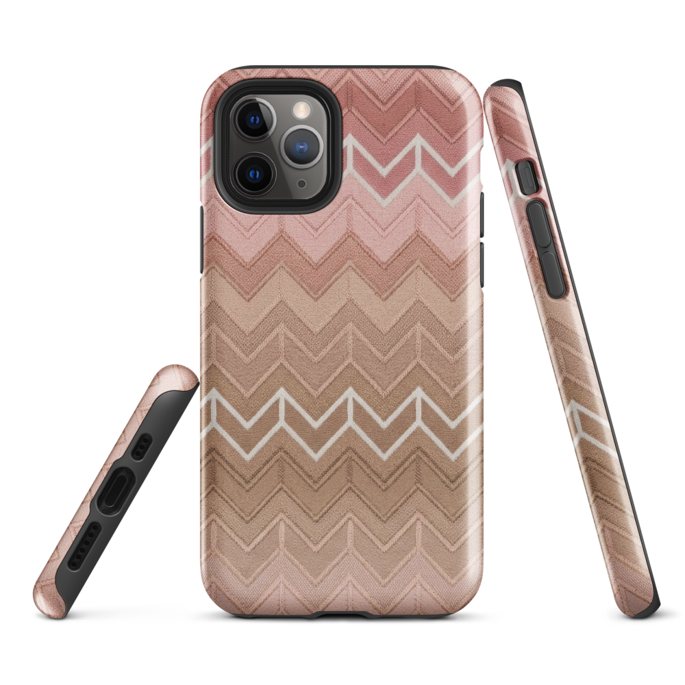 Pink & Muaves Chevron Pattern Tough Case for iPhone®