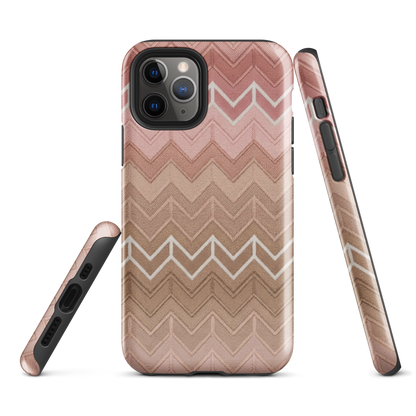 Pink & Muaves Chevron Pattern Tough Case for iPhone®
