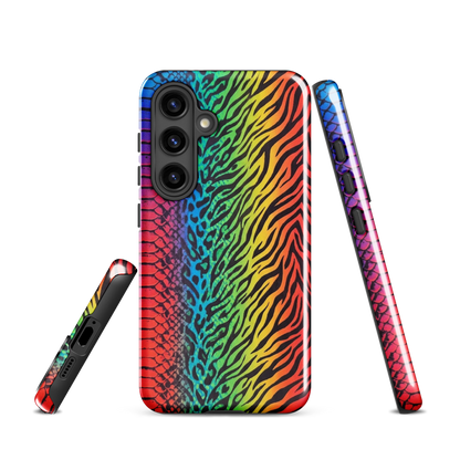 Vibrant Rainbow Snake Skin Zebra & Leopard Print Tough Case for Samsung