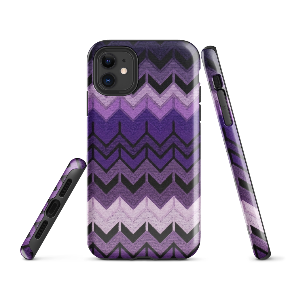 Purple Chevron Tough Case for iPhone®