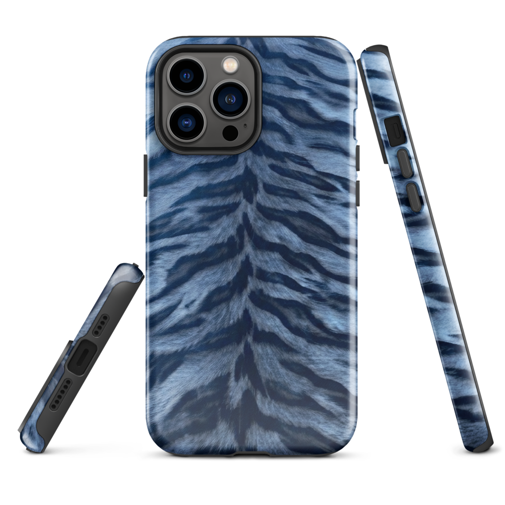 Blue Tiger Print Tough Case for iPhone®
