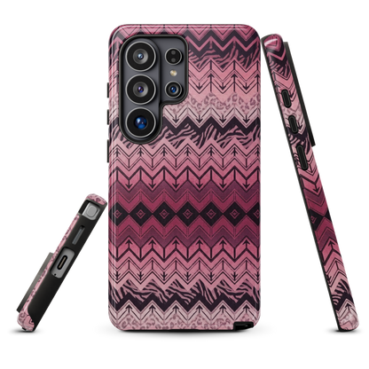 Pink Chevron Pattern Leopard & Zebra Print Tough Case for Samsung