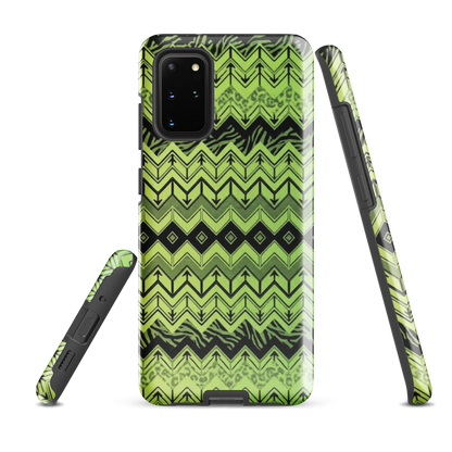 Lime Green Zebra & Leopard Print Chevron Tough Case for Samsung