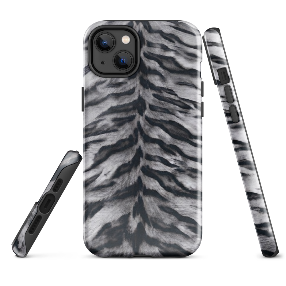 Gray Tiger Print Tough Case for iPhone®