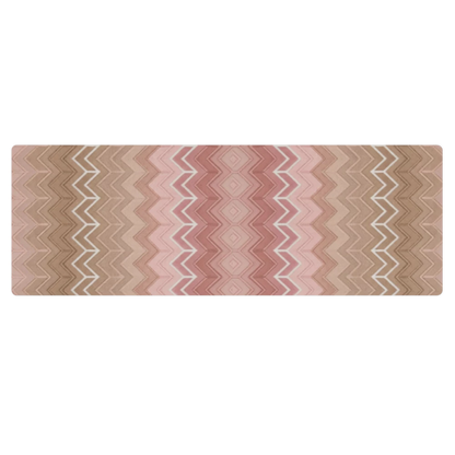 Muave Neutral Toned Chevron Pilates Yoga Mat