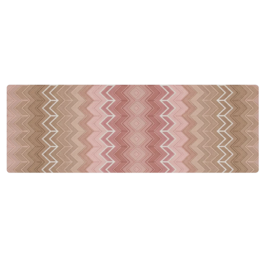 Muave Neutral Toned Chevron Pilates Yoga Mat