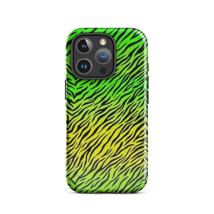 Green & Yellow  Zebra Print Tough Case for iPhone®