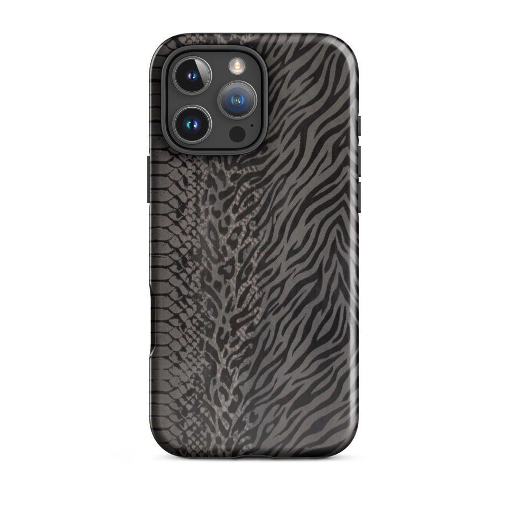 Dark Gray Zebra Print y2k inspired Tough Case for iPhone®