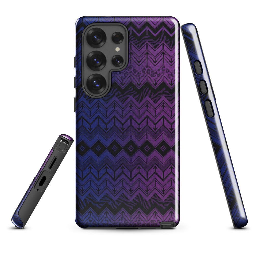 Purple & Blue Chevron Classic Tough Case for Samsung