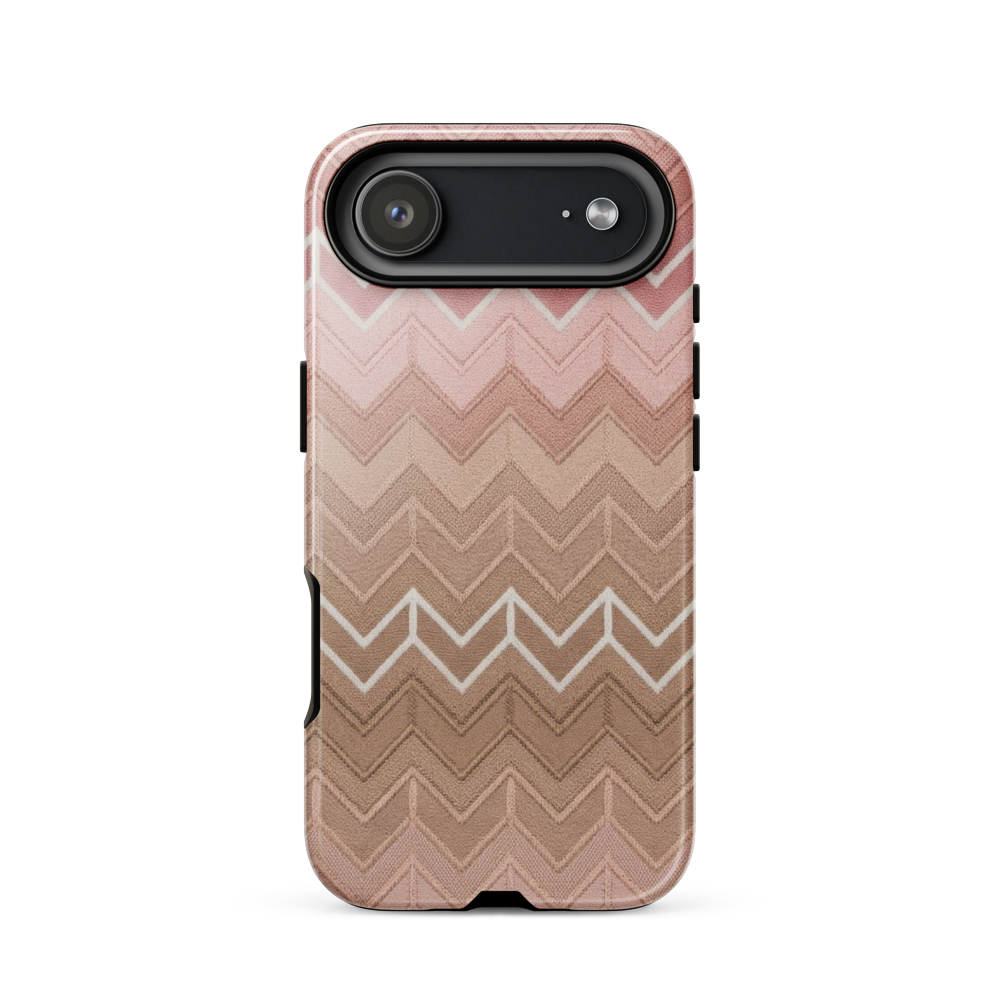 Pink & Muaves Chevron Pattern Tough Case for iPhone®