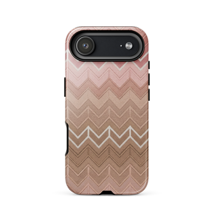 Pink & Muaves Chevron Pattern Tough Case for iPhone®