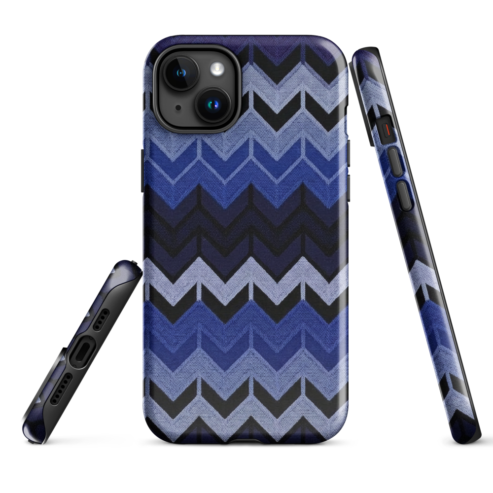 Blue Chevron Tough Case for iPhone®