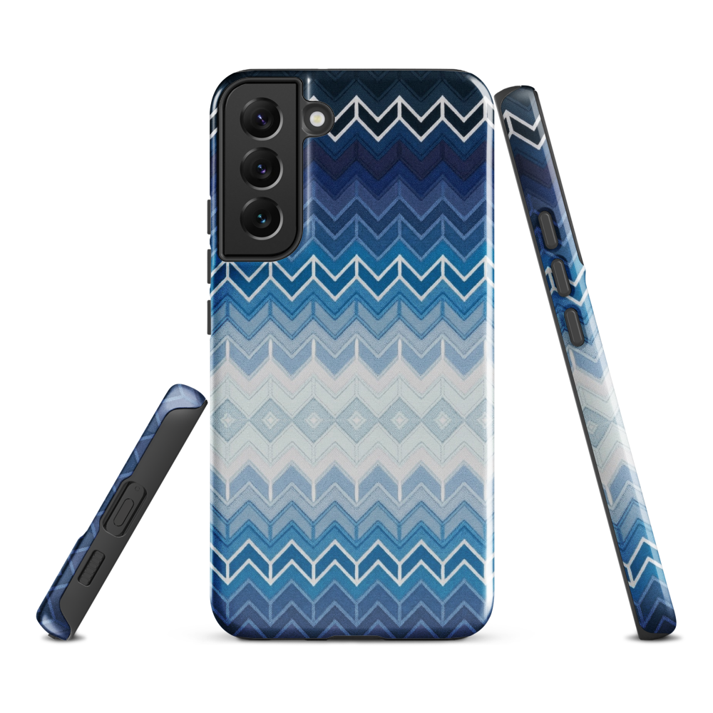 Blue Chevron Tough Case for Samsung