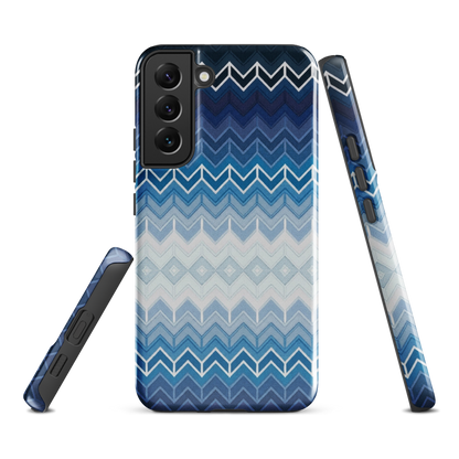 Blue Chevron Tough Case for Samsung