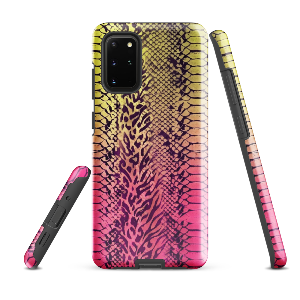 Yellow & Pink Snake Skin & Leopard Print Tough Case for Samsung