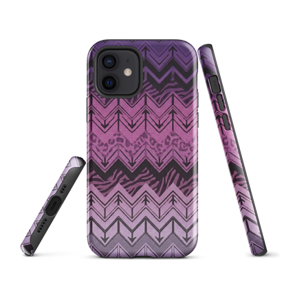 Purple Chevron Zebra & Leopard Print Tough Case for iPhone®