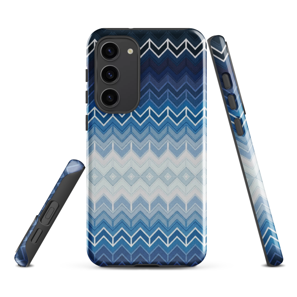 Blue Chevron Tough Case for Samsung