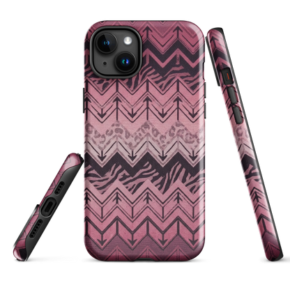 Pink Chevron Zebra & Leopard Print Tough Case for iPhone®