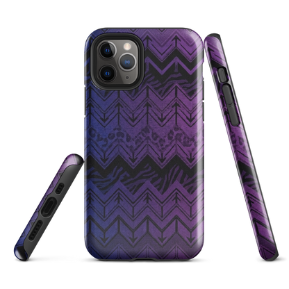 Purple to Blue Chevron Zebra & Leopard Print Tough Case for iPhone®