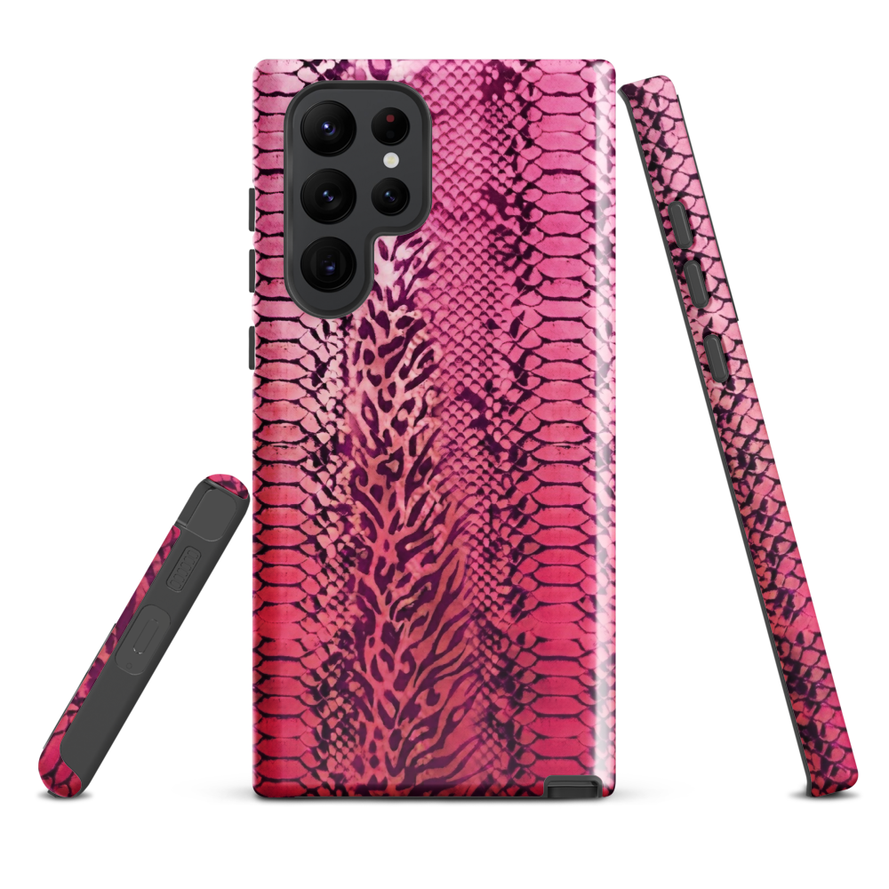 Pink Snake Skin & Leopard Print Tough Case for Samsung