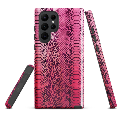 Pink Snake Skin & Leopard Print Tough Case for Samsung