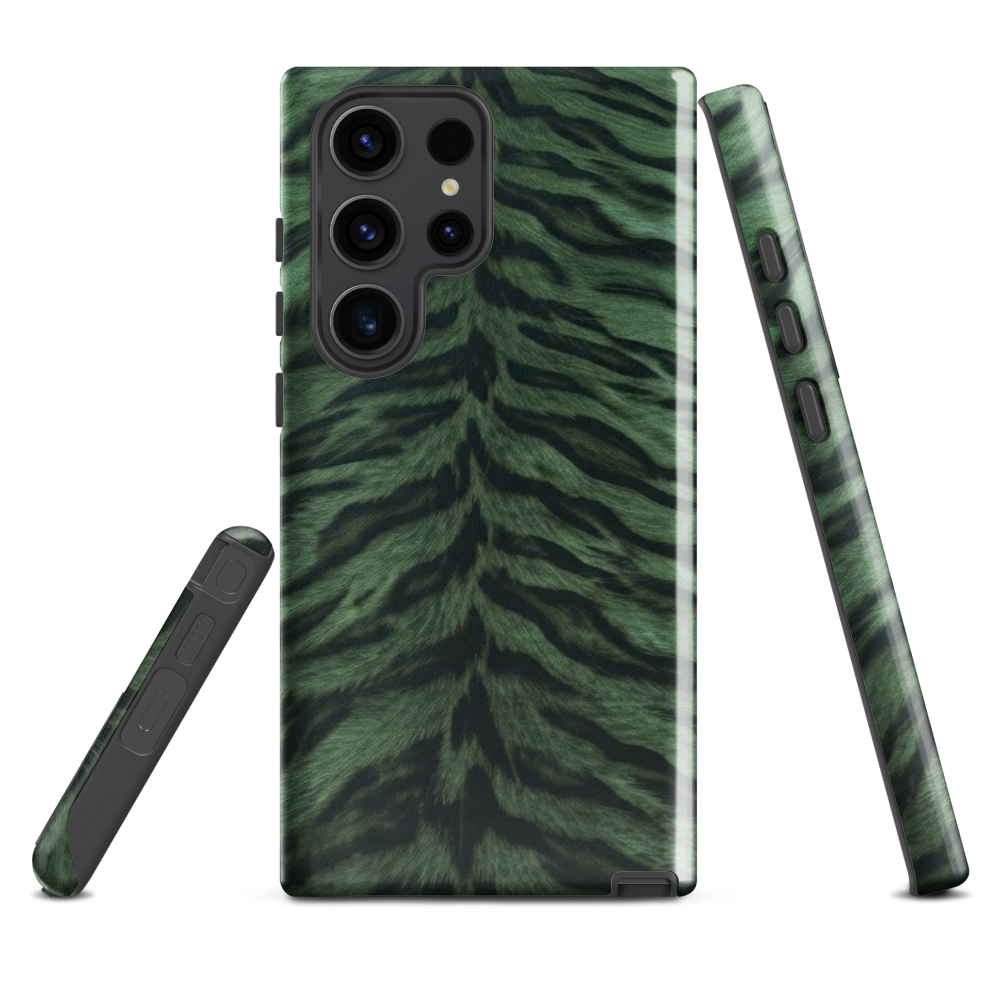 Green Tiger Print Tough Case for Samsung
