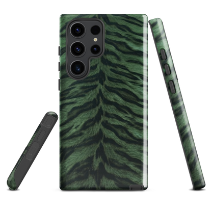 Green Tiger Print Tough Case for Samsung