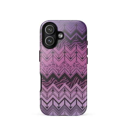 Purple Chevron Zebra & Leopard Print Tough Case for iPhone®