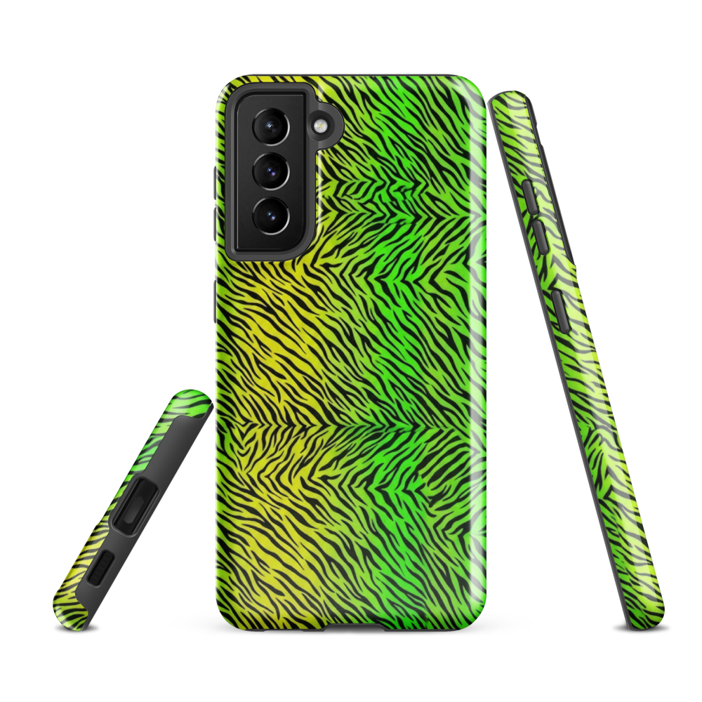 Green & Yellow  Zebra Print Tough Case for Samsung