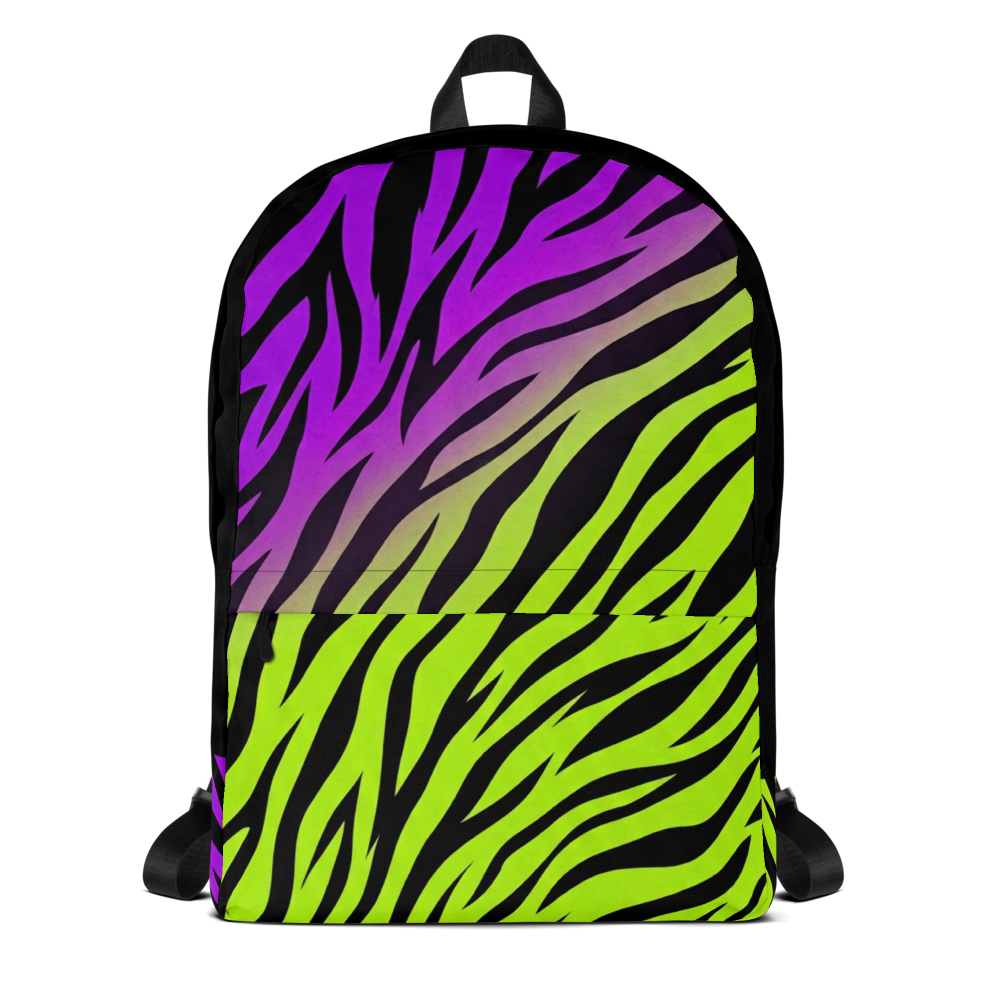 Neon Green and Purple Backpack