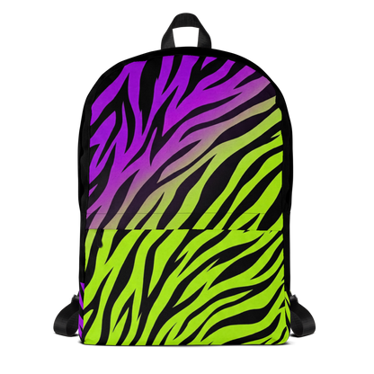 Neon Green and Purple Backpack
