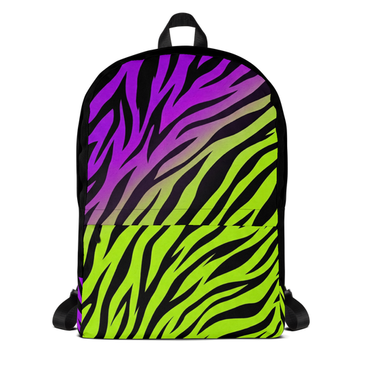 Neon Green and Purple Backpack